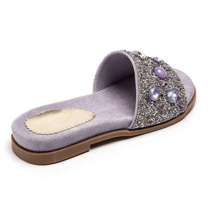 sandales Mules "– Purple & Bijoux Scintillants