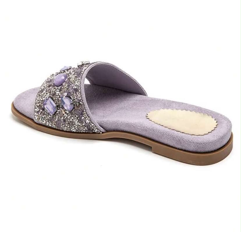 sandales Mules "– Purple & Bijoux Scintillants