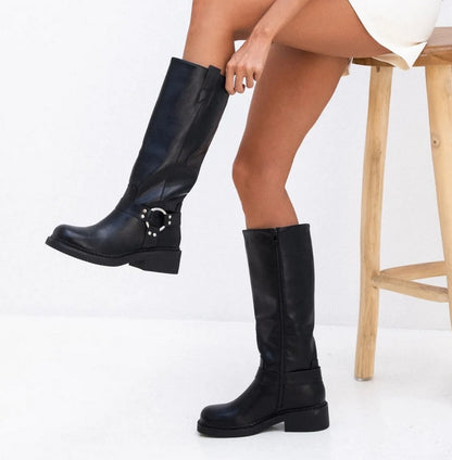 CHAUSSURES FEMME BOTTES HAUTES MISS ABBY NOIR