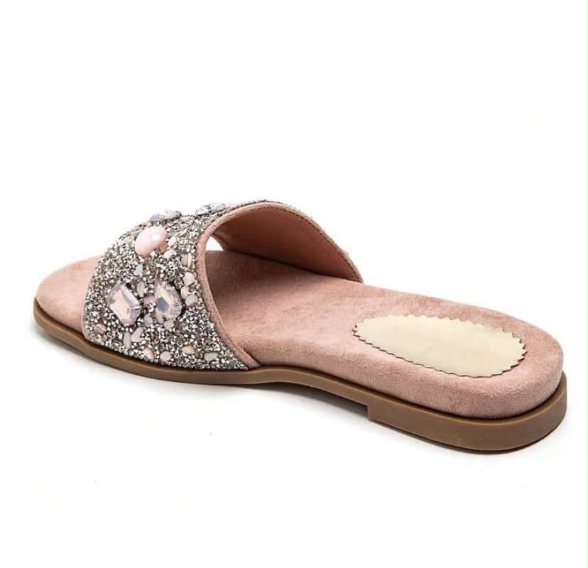 sandales Mules "– Rose bonbon& Bijoux Scintillants