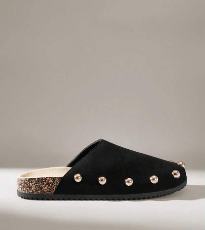 Sandales Gladtior Chic à Détail Métallique - Élégance & Confort d'Été Noir