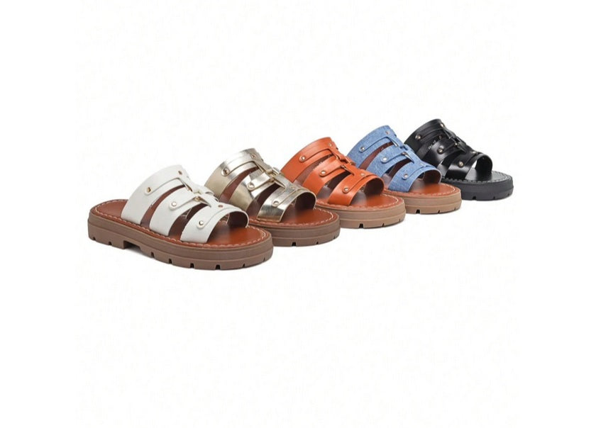 Chaussures femme sandales mules à platform noir