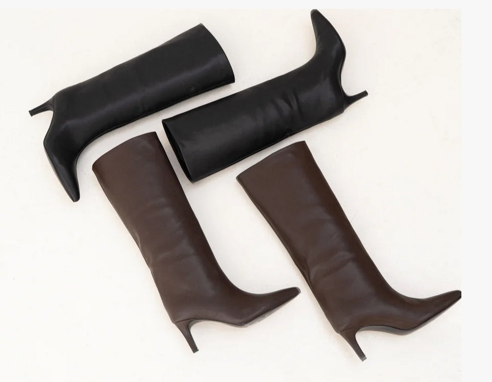 CHAUSSURES FEMME BOTTES NOIR TALON FIN MISS TESSA NOIR