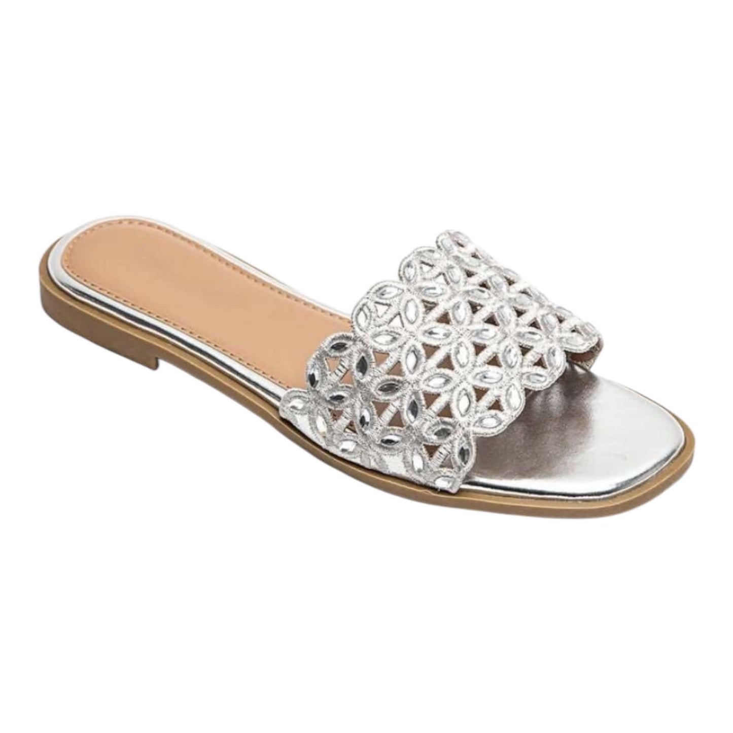 Sandales Bijoux "Éclat d'Été" – Argentées, Chic et Confortables