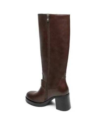 BOTTES AVEC TALONS EPAIS ET BOUCLES DECORATIVES MISS JOYCE CAMEL