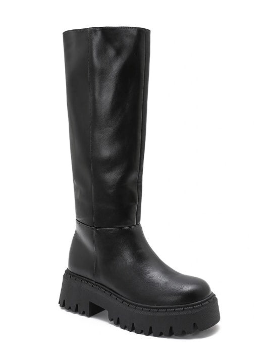 BOTTES CHUNKY LOOK TENDANCE MISS MEGANE NOIR