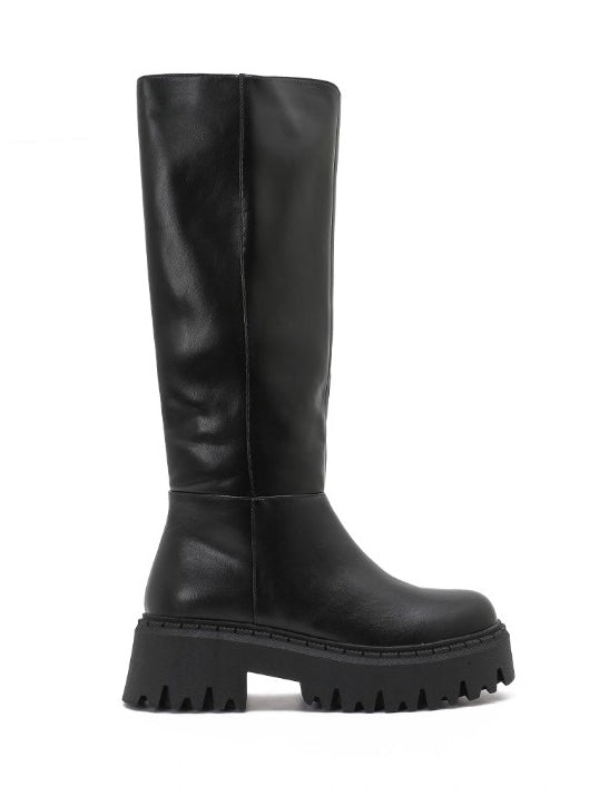 BOTTES CHUNKY LOOK TENDANCE MISS MEGANE NOIR