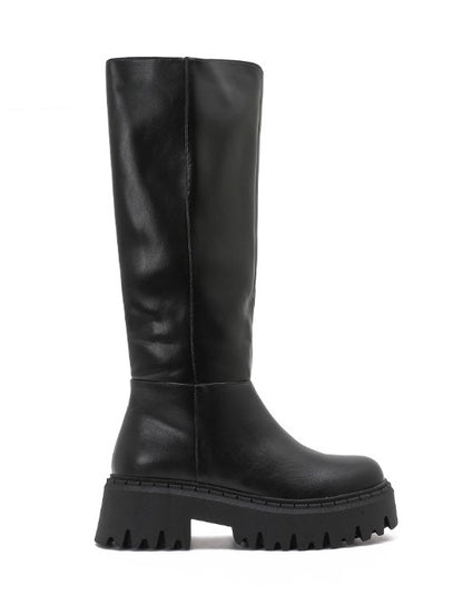 BOTTES CHUNKY LOOK TENDANCE MISS MEGANE NOIR