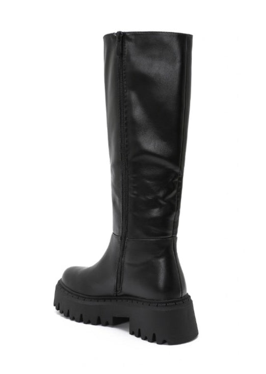 BOTTES CHUNKY LOOK TENDANCE MISS MEGANE NOIR