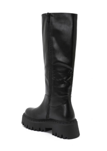 BOTTES CHUNKY LOOK TENDANCE MISS MEGANE NOIR