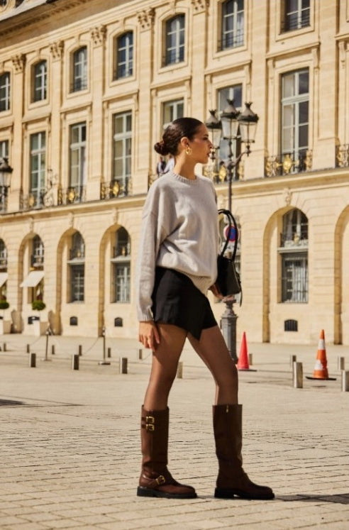 BOTTES HAUTE BIKER CAVALIERE MISS PACHI MARRON