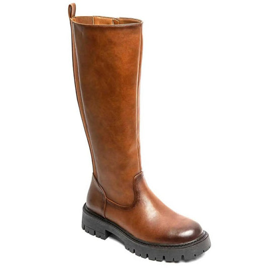 BOTTES HAUTES BIKER CAMEL AVEC ÉLASTIQUE À L’ARRIÈRE MISS NEO CAMEL