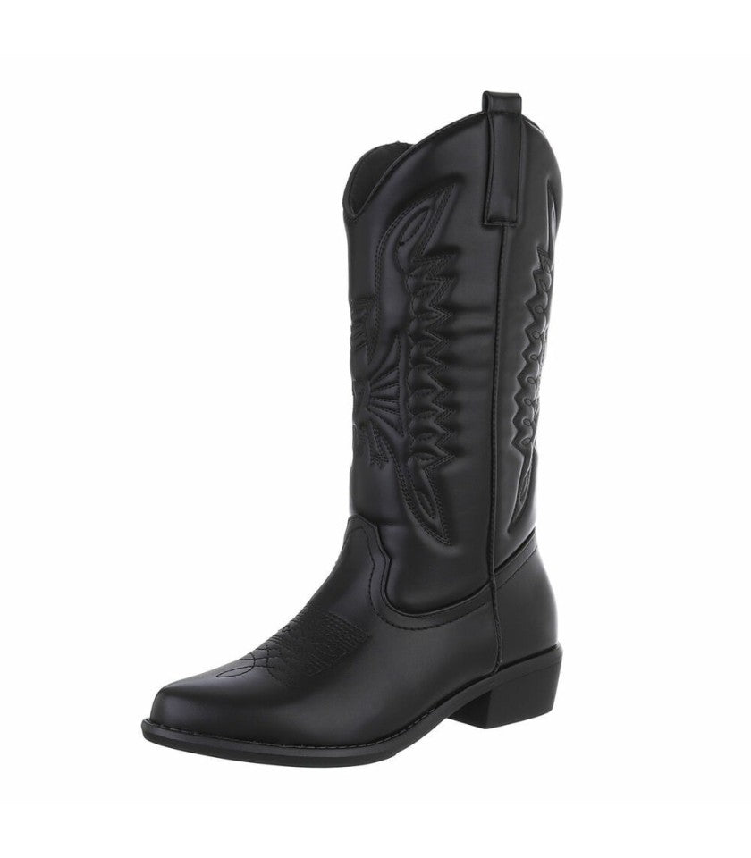 BOTTES MI HAUTES WESTERN MISS MILLY NOIR