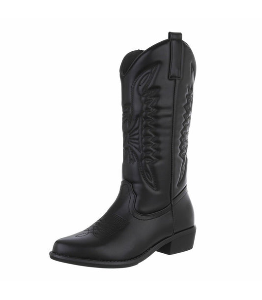 BOTTES MI HAUTES WESTERN MISS MILLY NOIR