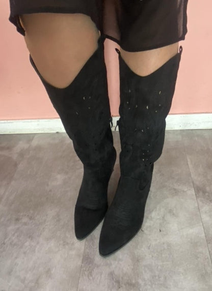 BOTTES WESTERN HAUTES MISS LARISSA NOIR TAILLE 39