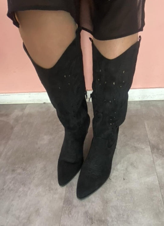 BOTTES WESTERN HAUTES MISS LARISSA NOIR TAILLE 39