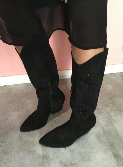 BOTTES WESTERN HAUTES MISS LARISSA NOIR TAILLE 39