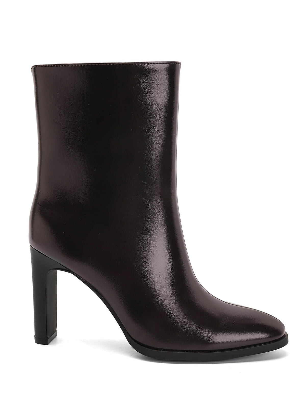 BOTTINES MARRON FEMME À TALON EFFET CUIR MISS HARPER