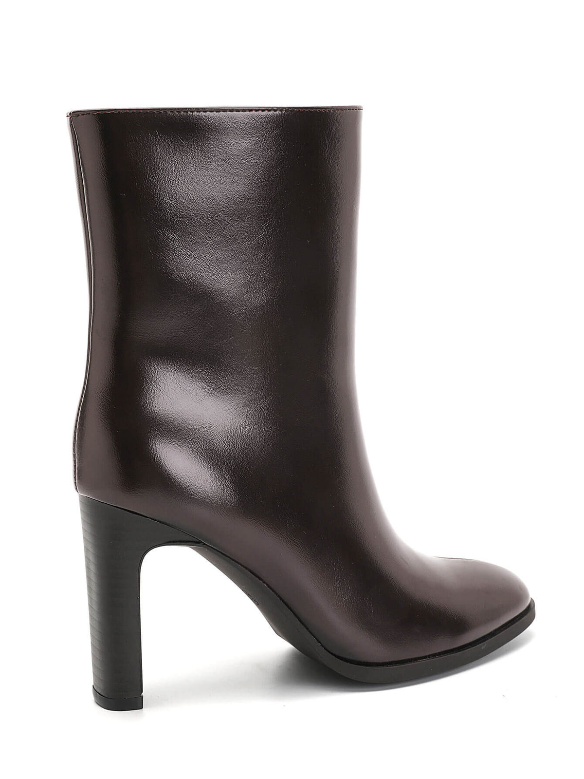 BOTTINES MARRON FEMME À TALON EFFET CUIR MISS HARPER