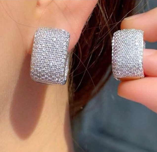 Boucles d'oreilles - Zircon Cubic argent soirée mariage – Collection Kcy Accessory