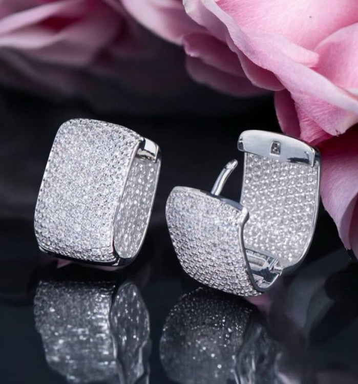 Boucles d'oreilles - Zircon Cubic argent soirée mariage – Collection Kcy Accessory