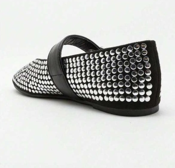 CHAUSSURES FEMME BALLERINES CLOUS MISS GLAM ROCK
