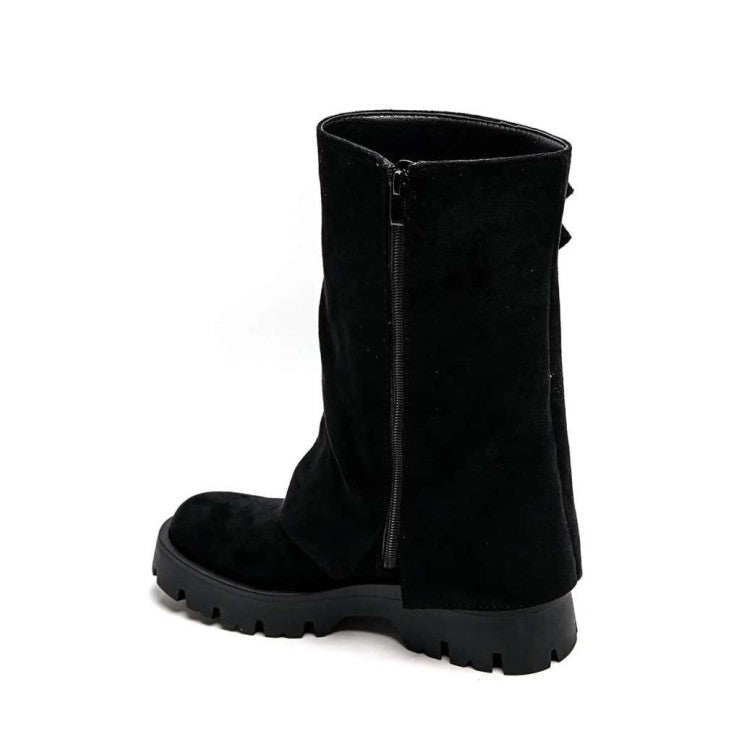 CHAUSSURES FEMME BOTTES BOTTINES BICKER ZIP BOUCLE MISS ANAE NOIR