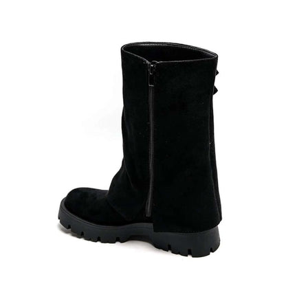 CHAUSSURES FEMME BOTTES BOTTINES BICKER ZIP BOUCLE MISS ANAE NOIR