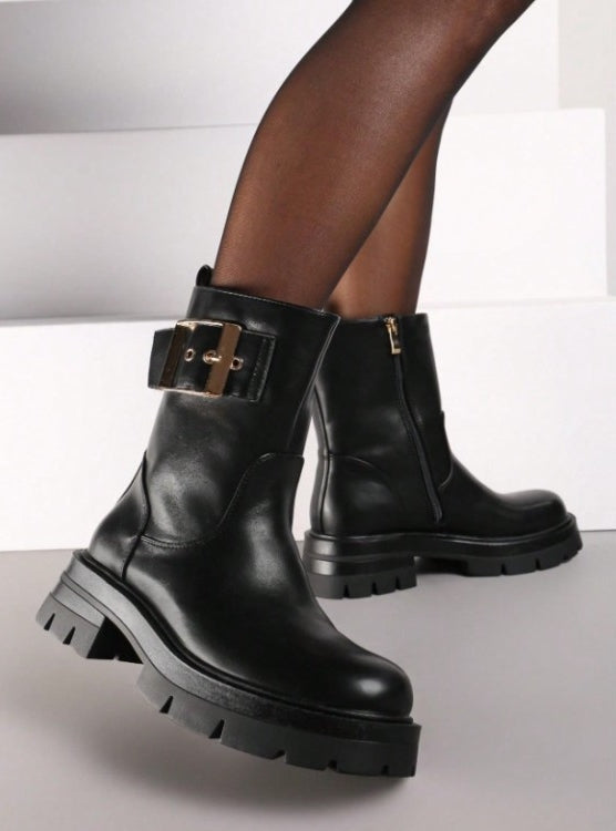 CHAUSSURES FEMME BOTTES BOTTINES BOUCLE MISS BAOLI
