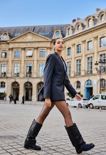 CHAUSSURES FEMME BOTTES HAUTES GUETRE MISS MARTA NOIR