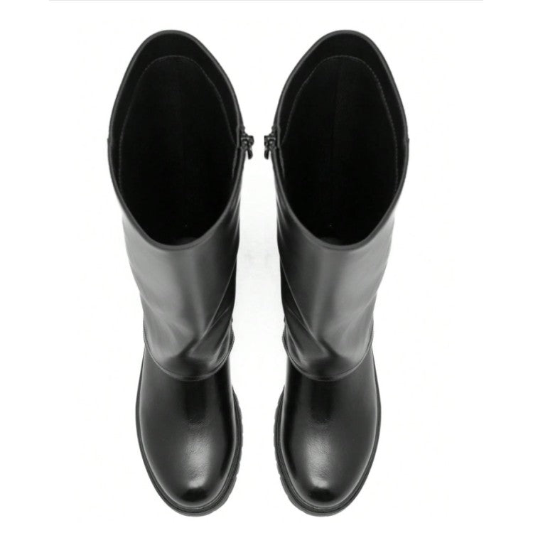 CHAUSSURES FEMME BOTTES HAUTES MULTI BOUCLES BICKER MISS ALMA NOIR