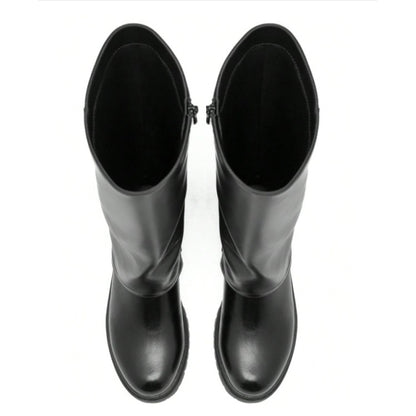 CHAUSSURES FEMME BOTTES HAUTES MULTI BOUCLES BICKER MISS ALMA NOIR