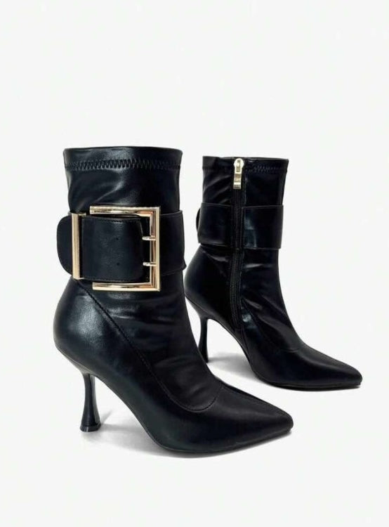 CHAUSSURES FEMME BOTTINES A TALON CONFORT ET ELEGANCE MISS AURORA NOIR