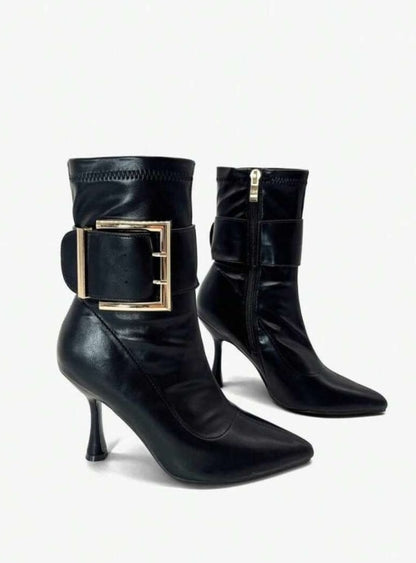 CHAUSSURES FEMME BOTTINES A TALON CONFORT ET ELEGANCE MISS AURORA NOIR