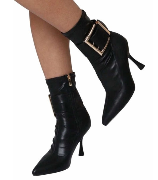 CHAUSSURES FEMME BOTTINES A TALON CONFORT ET ELEGANCE MISS AURORA NOIR