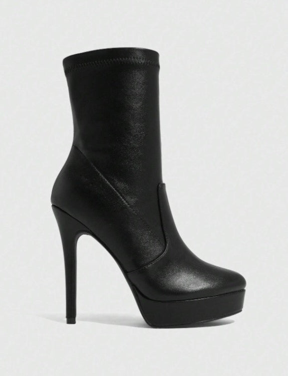 CHAUSSURES FEMME BOTTINES SIMILI CUIR PLATFORM MISS JUDITH
