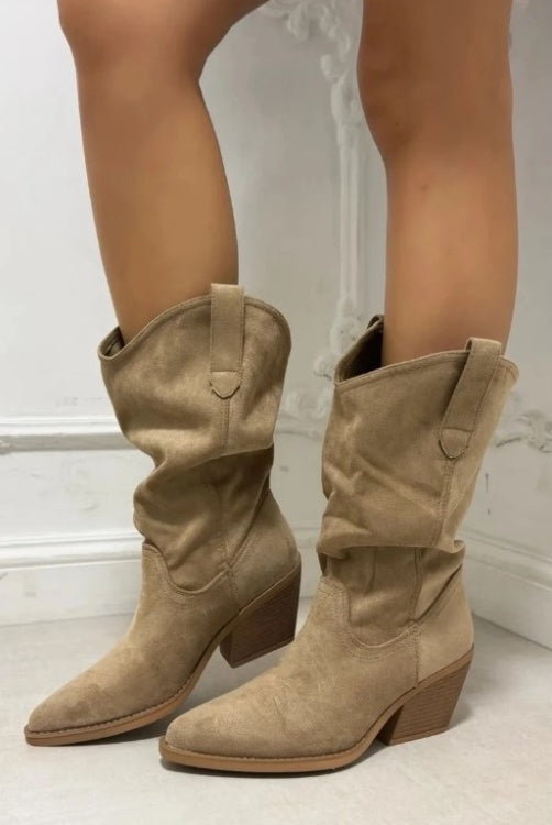 CHAUSSURES FEMME BOTTINES WESTERN TEXAS MISS LALY BEIGE