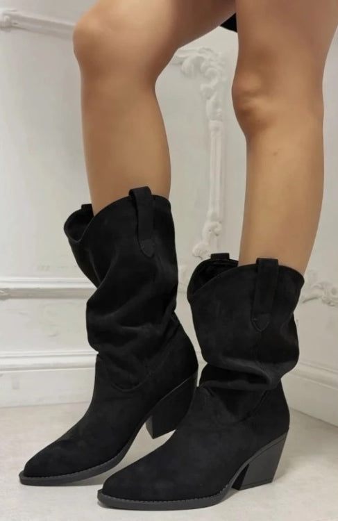 CHAUSSURES FEMME BOTTINES WESTERN TEXAS MISS LALY NOIR