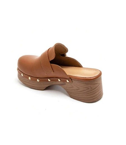 CHAUSSURES FEMME SABOT BOUCLE CAMEL EN BOIS MISS MIA - MissKCY