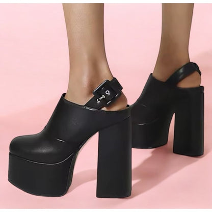 CHAUSSURES FEMME SABOT PLATFORM NOIR MISS KCY