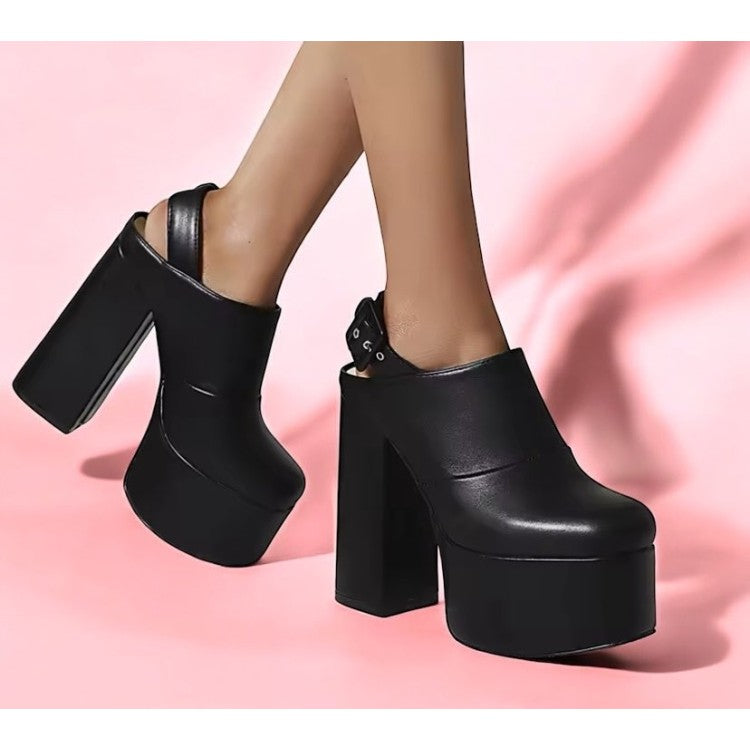 CHAUSSURES FEMME SABOT PLATFORM NOIR MISS KCY