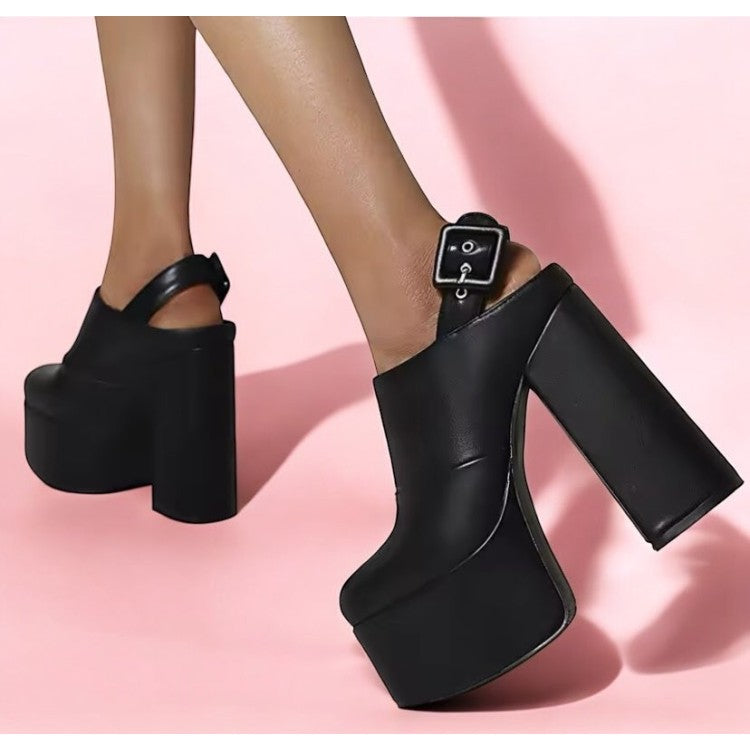 CHAUSSURES FEMME SABOT PLATFORM NOIR MISS KCY