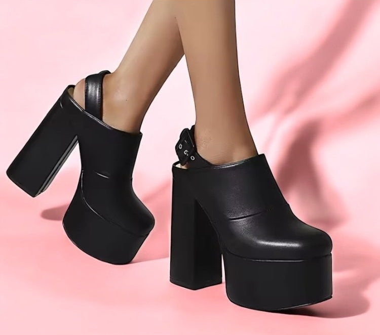CHAUSSURES FEMME SABOT PLATFORM NOIR MISS KCY - MissKCY