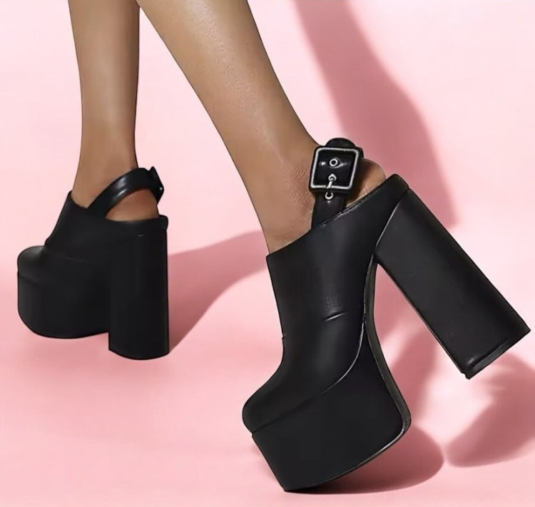 CHAUSSURES FEMME SABOT PLATFORM NOIR MISS KCY - MissKCY