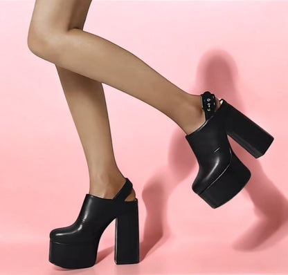 CHAUSSURES FEMME SABOT PLATFORM NOIR MISS KCY - MissKCY