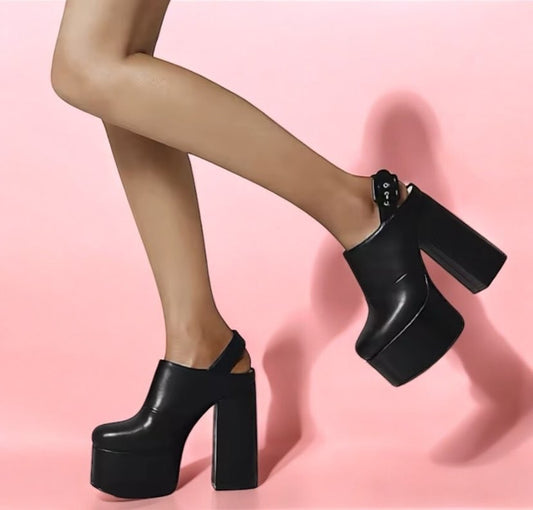 CHAUSSURES FEMME SABOT PLATFORM NOIR MISS KCY - MissKCY