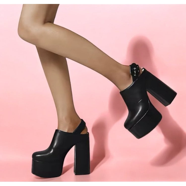 CHAUSSURES FEMME SABOT PLATFORM NOIR MISS KCY