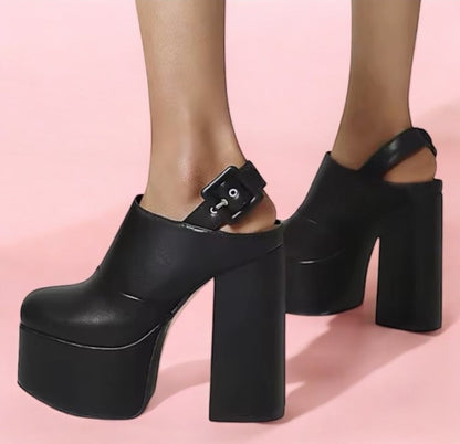 CHAUSSURES FEMME SABOT PLATFORM NOIR MISS KCY - MissKCY