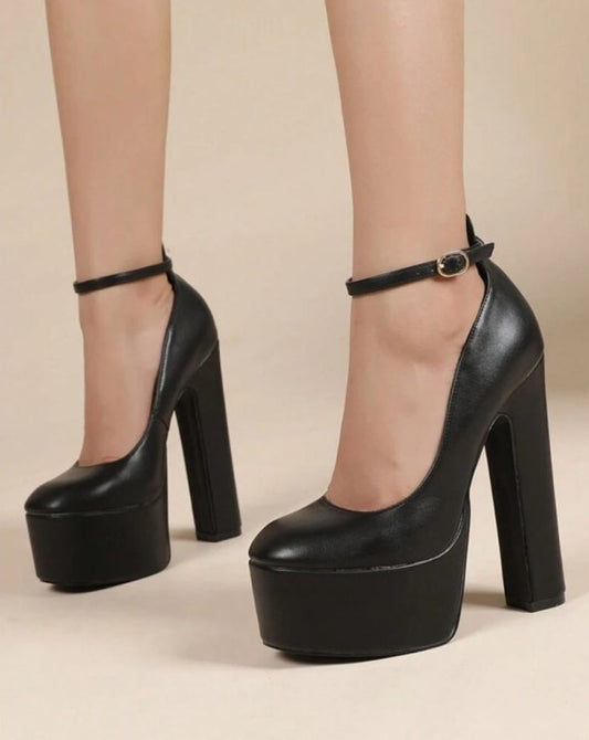 CHAUSSURES FEMME SOIREE MARIAGE ELEGANT CONFORT MISS MAYA NOIR