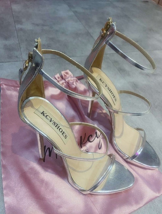 CHAUSSURES FEMME TALON SOIREE MARIAGE ARGENT MISS ALYCE